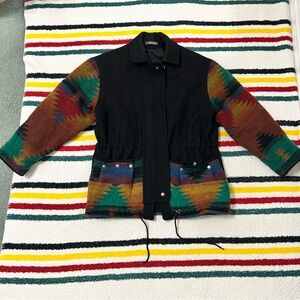 Bebe Furrina Southwest Wool Vintage Jacket size Medium